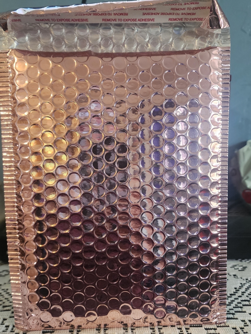Rose Gold Bubble Padded Mailer for Electronics Accessories 25 Count